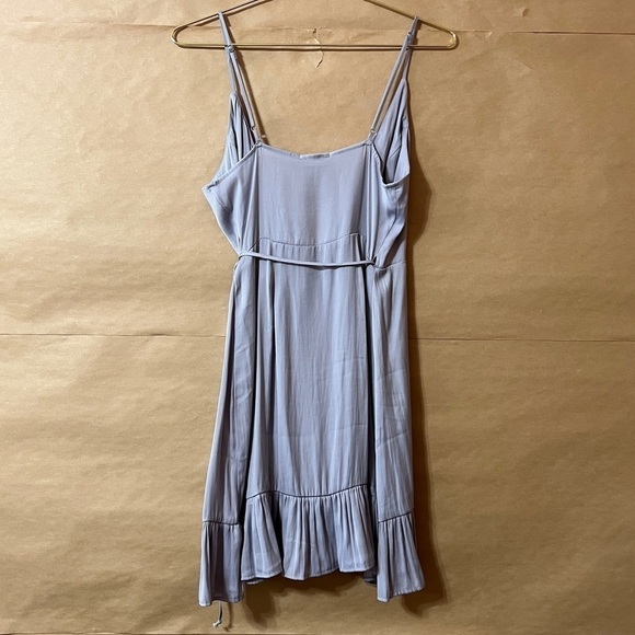 Free People | NWT All My Love Shine Wrap Slip Mini Dress Smokey Lilac Size XS - Picture 9 of 12